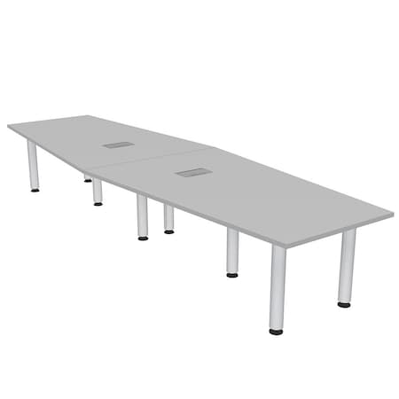 Skutchi Designs 45 in W, 144 in L, 29 in H, Engineered Wood Top, Grey H-HEXIR46143PT-01-EL